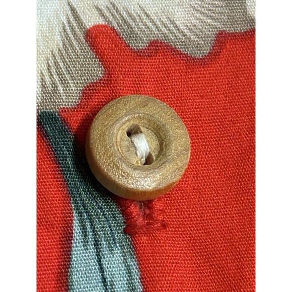 Vintage Paradise Found Hawaiian Shirt Mens Large Red Floral Aloha Made in Hawaii - Picture 6 of 8